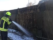 brennt Schallschutzmauer